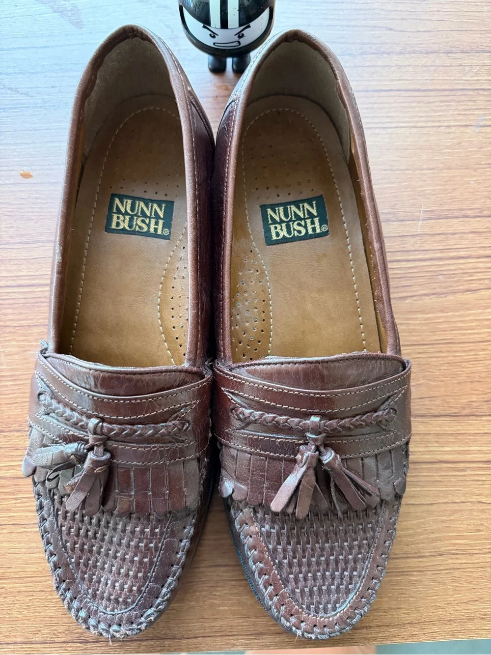 Nunn Bush Brown Woven Tassel Loafers